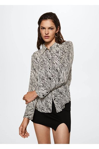 MANGO Woman Cămașă cu modele de animale