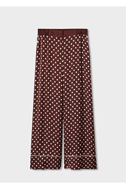 MANGO Woman Puantiyeli Saten Pantolon