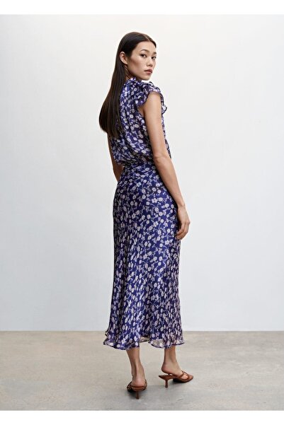 MANGO Woman Çiçekli Uzun Etek