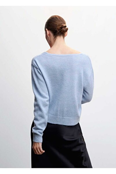 MANGO Woman V Yaka Triko Kazak