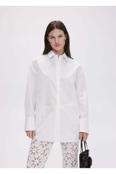 MANGO Woman Cămașă oversize din bumbac