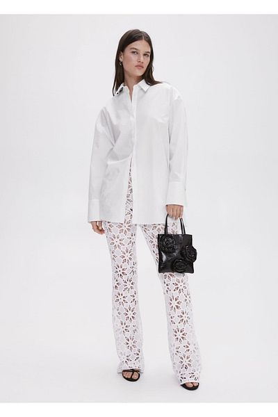 MANGO Woman Cămașă oversize din bumbac