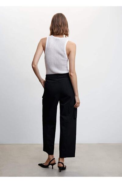 MANGO Woman Cepli Kargo Pantolon