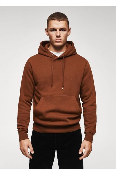 MANGO Man Hooded Cotton Sweatshirt