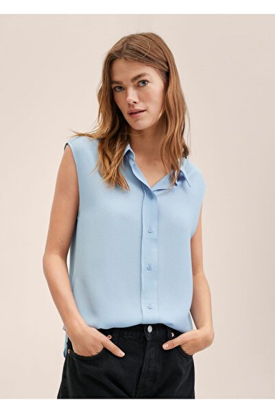 MANGO Woman Dokulu Askılı Bluz