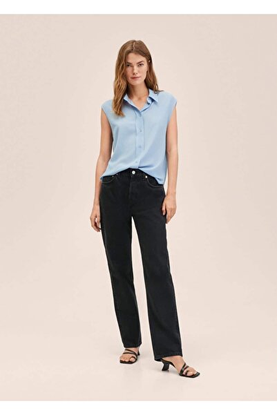 MANGO Woman Dokulu Askılı Bluz