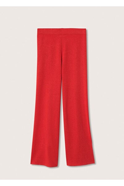 MANGO Woman Yan Yırtmaçlı Triko Pantolon