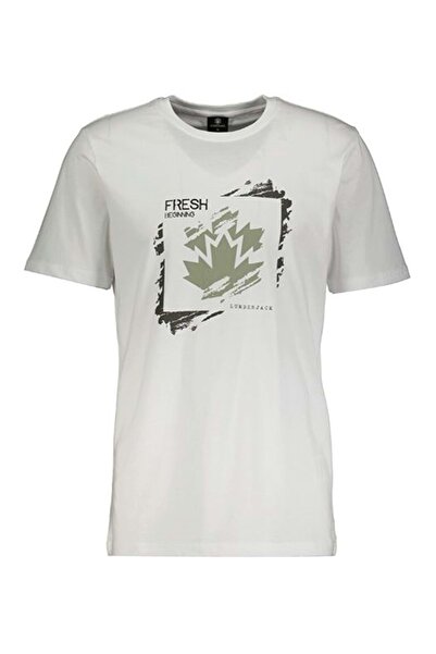 lumberjack ML Ranes-B 11Khk04 3Fx Erkek T-Shirt Erkek Tişört BEYAZ