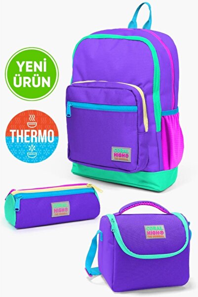 Coral High حامل أقلام رصاص مفصل باللون الأرجواني للأطفال، التغذية، مجموعة حقا...