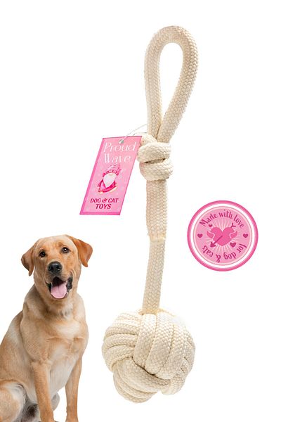 Proud Wave Dog Toy Traction Training String Teeth Scratching String Single White