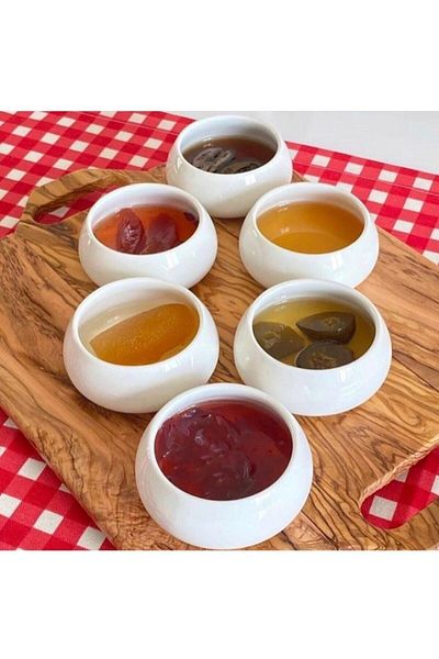 DİLAHOME Acar Pure White 6-Piece Mini Crock Curved Model Bowl No 1