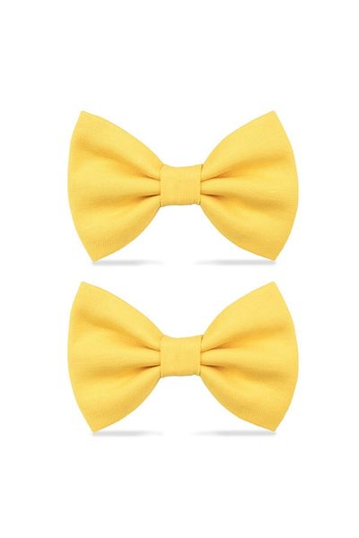 Lusi Doog Yellow Green Dog Bow Tie Set of 2