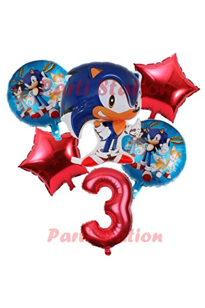 Parti Station مجموعة بالونات سونيك فوكس كونسيبت لعمر 3 سنوات، مجموعة بالونات ...