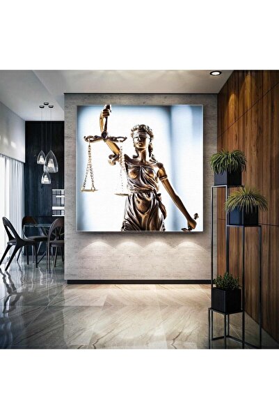 KanvasSepeti Adalet Heykeli Terazi Hukuk Ofisi Kanvas Tablo