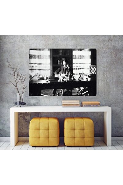 KanvasSepeti Καμβάς σε Τραπέζι Μελέτης Ατατούρκ Πίνακας Καμβάς