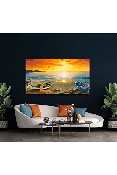 KanvasSepeti Apus de soare Costul Mării Tranquility Canvas Canvas Canvas Painting