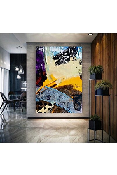 Tablo Deposu Pictură modernă abstractă pe pânză Smiley