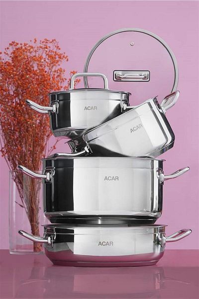 şirin eşyalarım Karat Mercury 8 Piece Stainless Steel Cookware Set