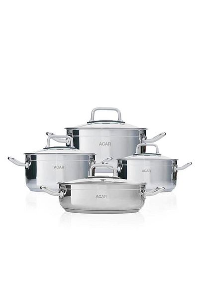 şirin eşyalarım Karat Mercury 8 Piece Stainless Steel Cookware Set