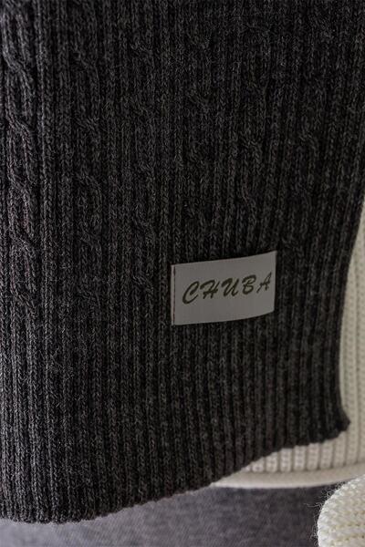 CHUBA Erkek Saç Örgü Atkı Antrasit 23w502