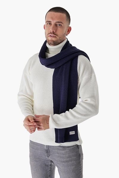 CHUBA Men's Hair Braid Scarf Navy Blue 23w502