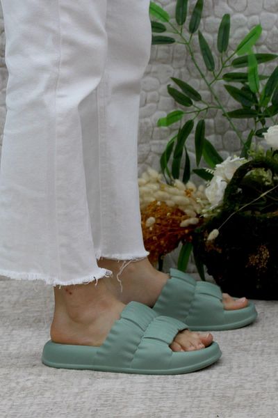 Mehmet Mete EZ0117 Beach Sea Pool Slippers Light Comfortable Flexible Women's Slippers