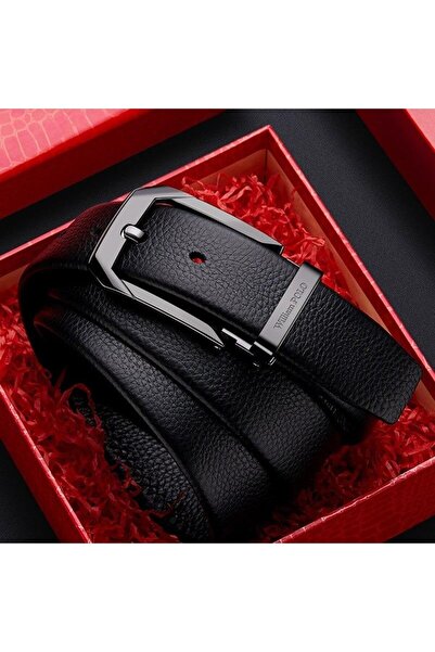 William Polo Hakiki Deri Italyan Tokalı Kemer Deri Kemer