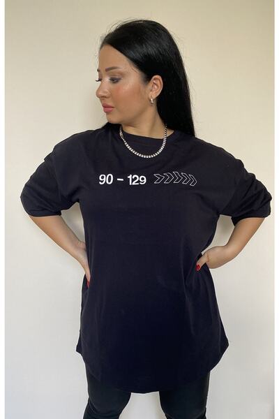 Butik Nilyam Γυναικείο T-Shirt μεγάλου μεγέθους μαύρο
