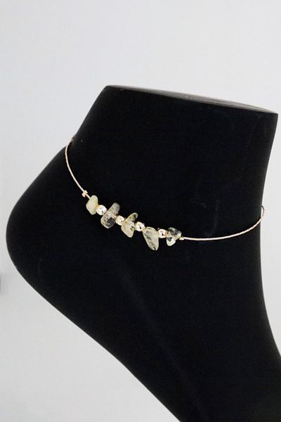 EUROMODA Natural Stone Anklet Foot Accessory