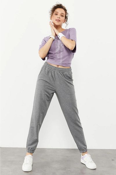 Tight Lady βαμβακερό υψηλής ποιότητας μαλακό άγγιγμα jogger φούτερ με ελαστική μέση και πόδι