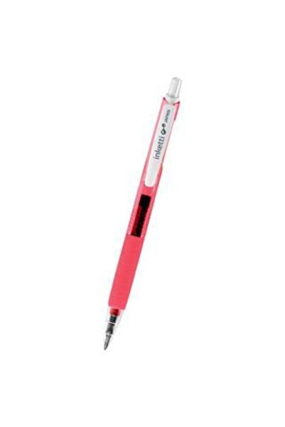 PENAC Inketti gelové pero, gumový úchop, 0,5 mm, průhledné růžové tělo - růžo...