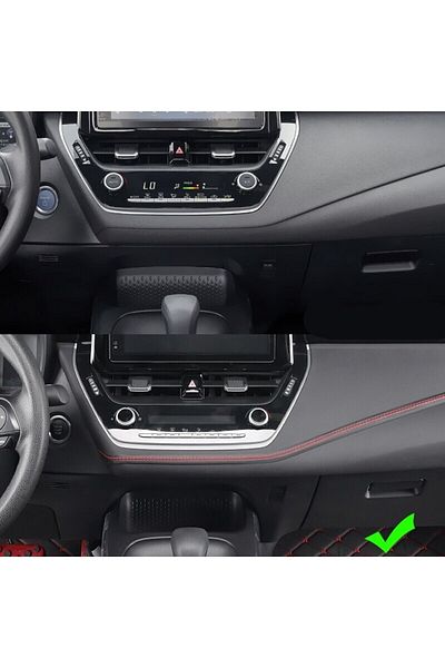 C9 8 Meters Leather Trim Tape with Red Stitching