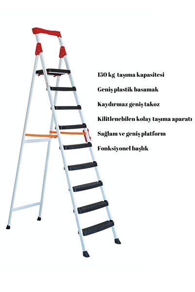 ZE Zigana Ev Gereçleri Elegance 8 1 Geniş Basamaklı Kolay Taşıma Aparatlı Mer...