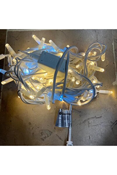 Birleşenler Ip Led Işık Ip65 Beyaz Kablo Gün Işığı + %15 Beyaz Flaş Led 10 Metre 100 Led Dış Mekan Yılbaşı Işığı