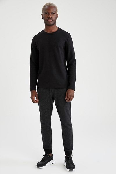 DeFacto Slim Fit Crew λαιμόκοψη μακρυμάνικο Basic T-shirt