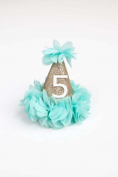 Le Mabelle Κούμπωμα με κλιπ γενεθλίων Mint 5 Years Funnel