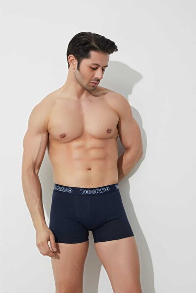 MADALİNA Erkek Lacivert Pamuklu Boxer