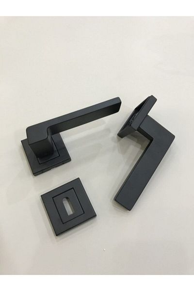 Sofuoğlu Anka Matte Black Square Rosette Interior Room Handle (1 set)