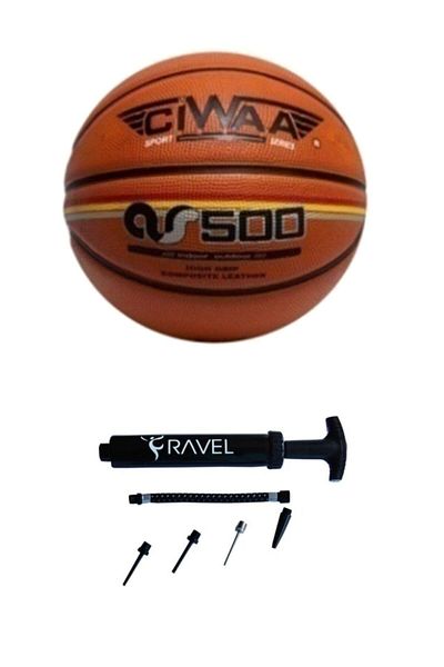 CIWAA Λαστιχένια μπάλα μπάσκετ Νο 5 + Αντλία