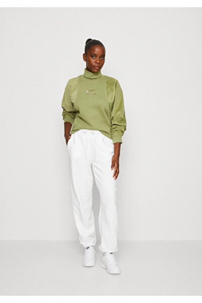 Nike Dik Yaka Yeşil Kadın Sweatshırt DQ6924-334 W NSW AIR CORD FLC TOP