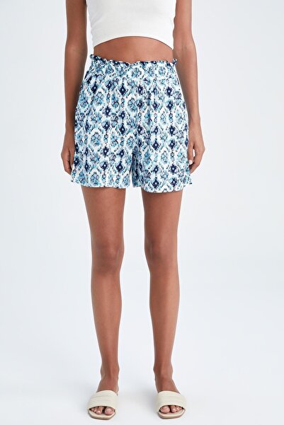 DeFacto Kapesní viskózové šortky s květinovým vzorem