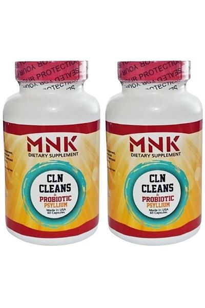 Mnk Probiotic Psyllium - 2x60 Capsules Peppemi, Flax Seed Marshmallow Slippery Elm