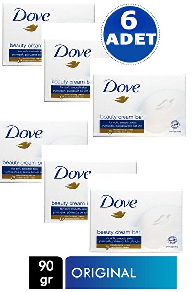 Dove Katı Sabun Güzellik Sabunu Yumuşak Ve Pürüssüz Ciltler Için 90 Gr 6 Adet