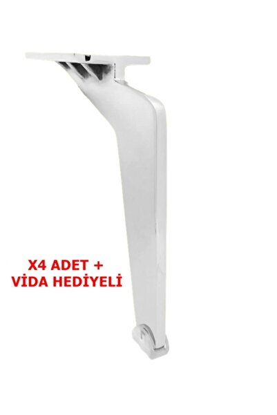 ALBATROS 17 Cm Lama Model Krom Metal Mobilya, Dolap, Koltuk, Tv Ünitesi Ayakl...
