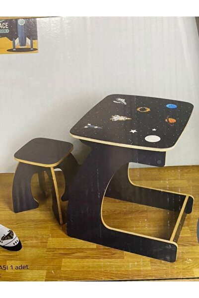 BigaHome Çocuk Space Uzay Aktivite Masası Ve Tabure