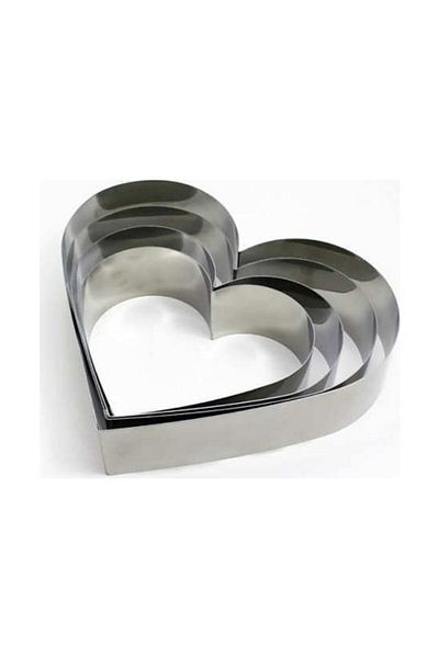 Nar kalıp Narkalıp Heart Circle Cake Mold Set of 4 Depth 8cm