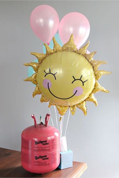 Partifabrik Sun Summer Daisy Themed Balloon set of 5