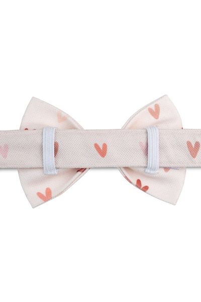 Lusi Doog Pink Dog Bow Tie with Heart (SIZE 3) - Bow Tie Only, Collar Not Included