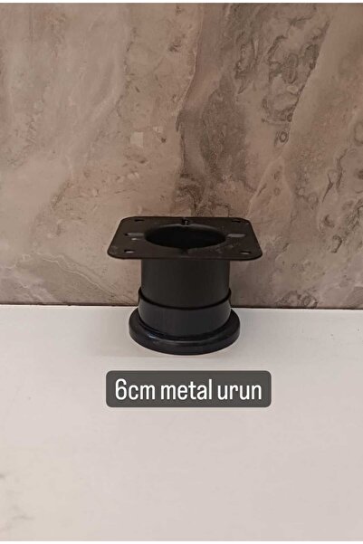 Burak metal fırın boya matsiyah alttan ayarlı mobilya ayağı (6cm)