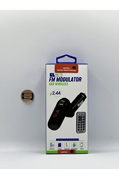 Ceptex Araç Müzik Çalar Fm Transmitter Modulator Oto Araba Çakmaklık Bluetoot...